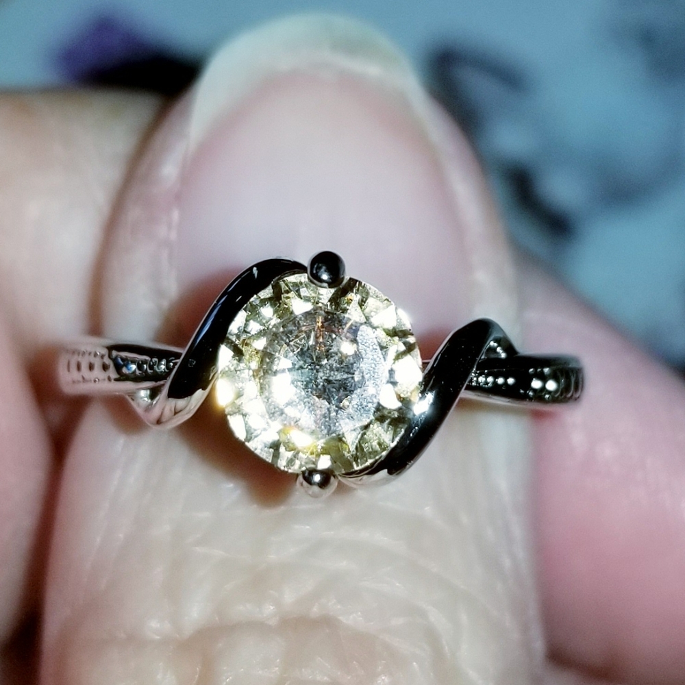 Sterling silver  lap created peach